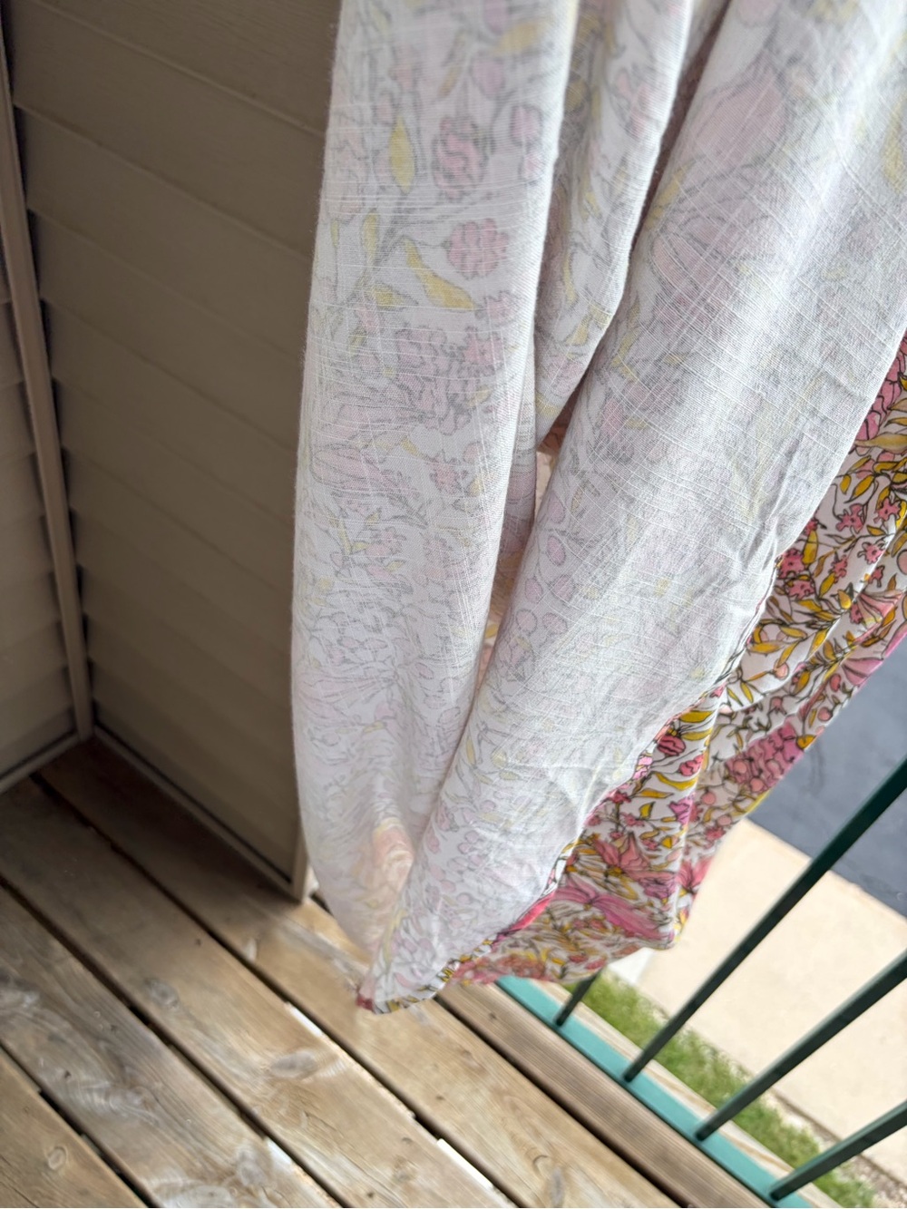 🆕💖 Abbey Glass XL Floral Linen Blend Smocked Maxi Dress Cottagecore Sundress - Picture 15 of 17